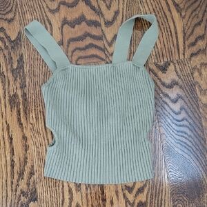 RVCA Sage Green Ribbed Camisole